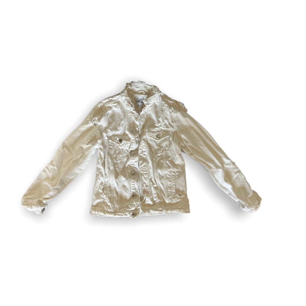 Zara distressed jean jacket